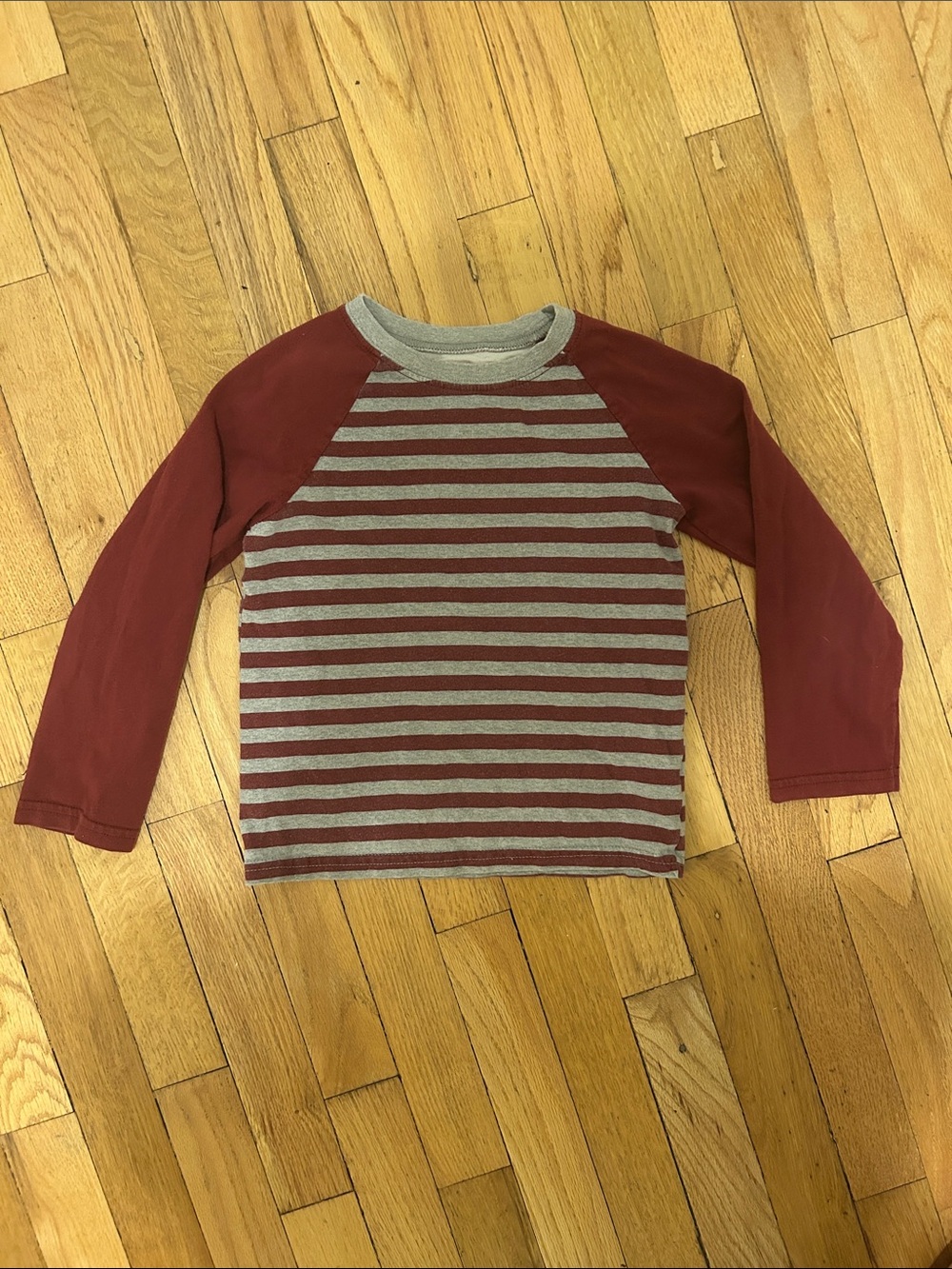 Garanimals Red Raglan Long-Sleeve Striped Tee
